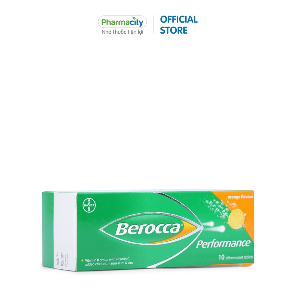 Viên sủi Berocca hương cam bổ sung vitamin C Performance