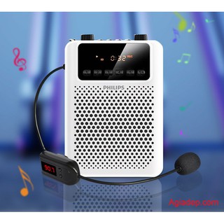 Loa + Mic trợ giảng Hàng hiệu Philips (Cao cấp nhất hiện nay) + 3 Mic (mic ko dây, mic có dây, mic cúc áo)