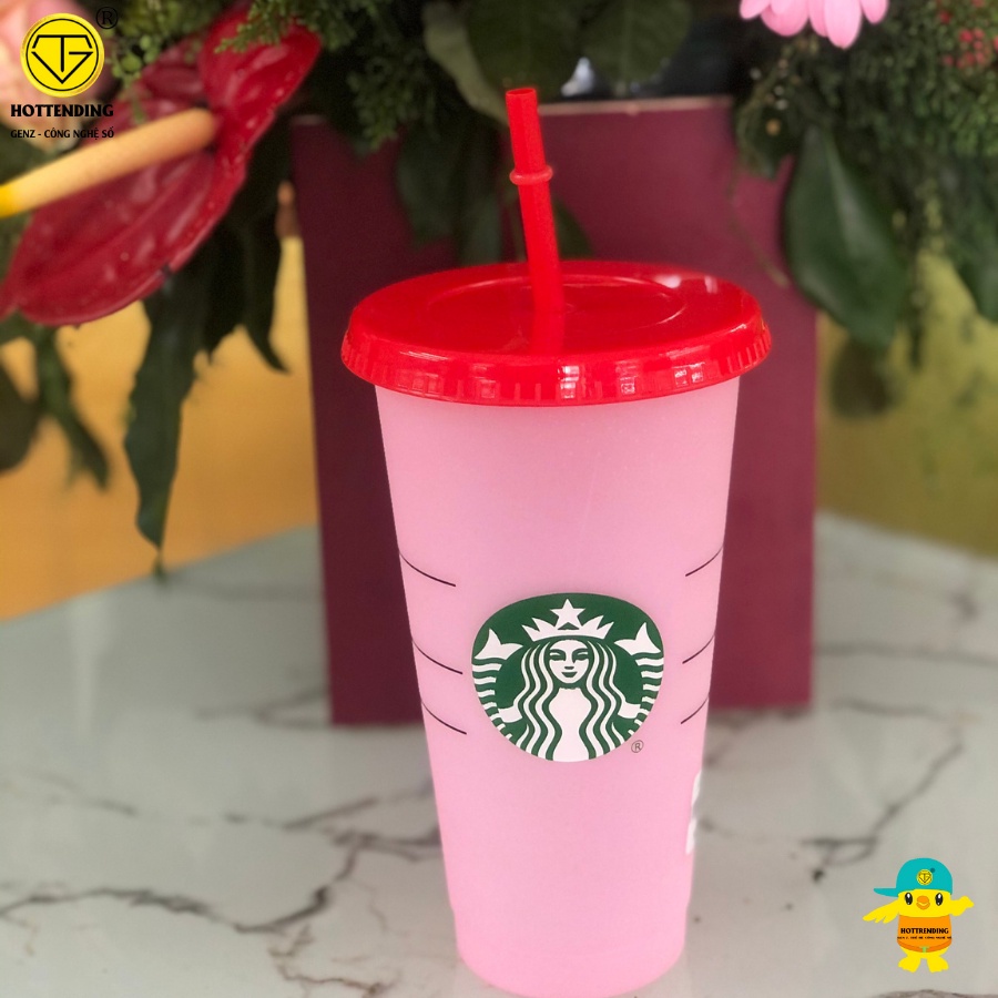 Cốc Nước, Ly Nước Đổi Màu Nữ Thần Starbuck 720ml
