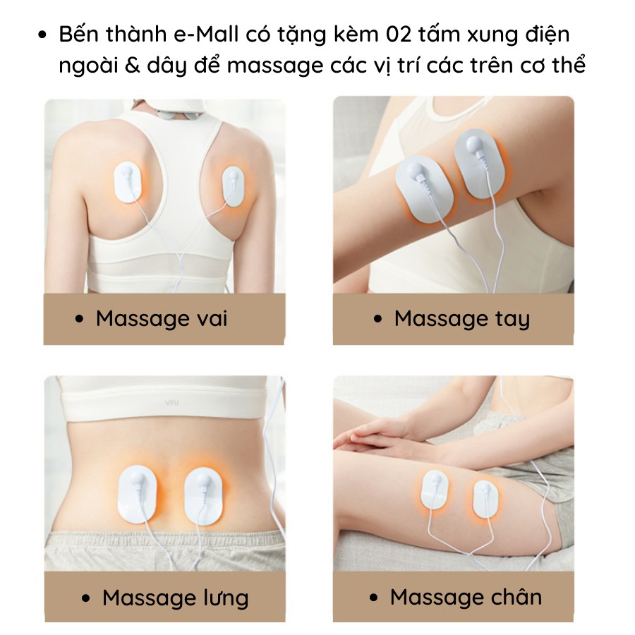 [Mã COSDAY giảm 8% đơn 150K] ✈️ [Freeship] Máy Massage Cổ AM-1704 [Tặng kèm combo 02 tấm xung điện ngoài &amp; dây]