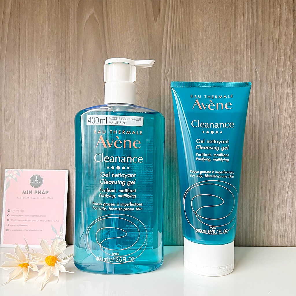 Sữa Rửa Mặt Avene Dạng Gel Dành Cho Da Dầu Mụn, Da Nhạy Cảm 400ml, 200ml