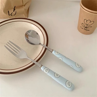 Set thìa dĩa họa tiết hoạt hình