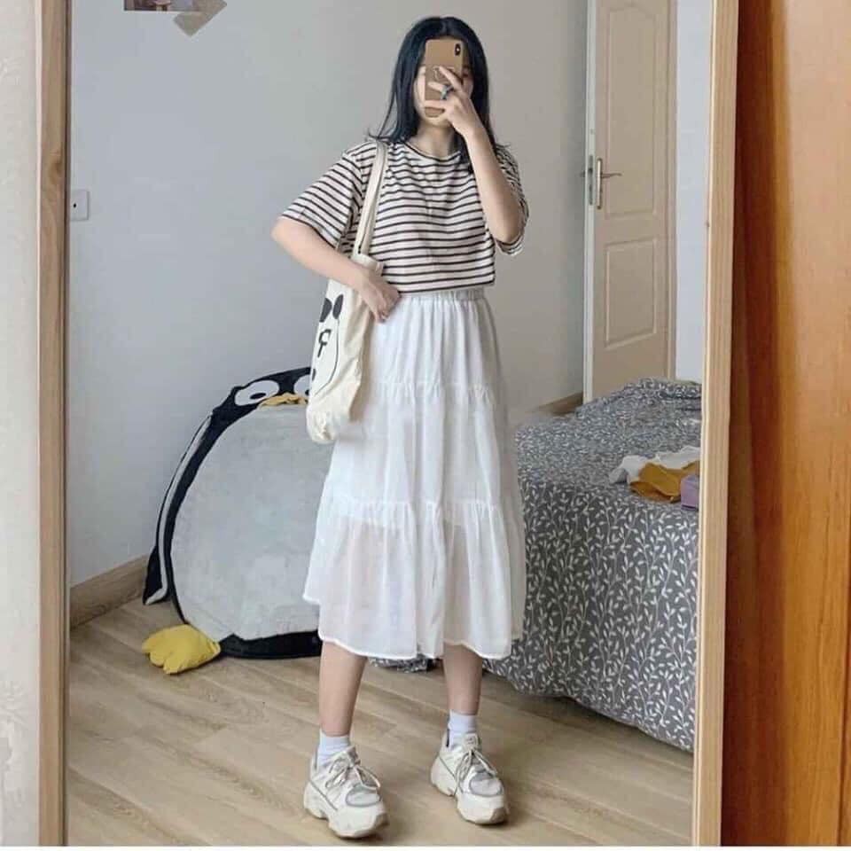 [ QUÀ TĂNg LÀ SƯA TĂM  ] CHÂN VÁY DÁNG DÀI VOAN 3 TẦNG ULZZANG SIÊU HOT HIT, TJTCOI4 chân váy dáng dài | BigBuy360 - bigbuy360.vn