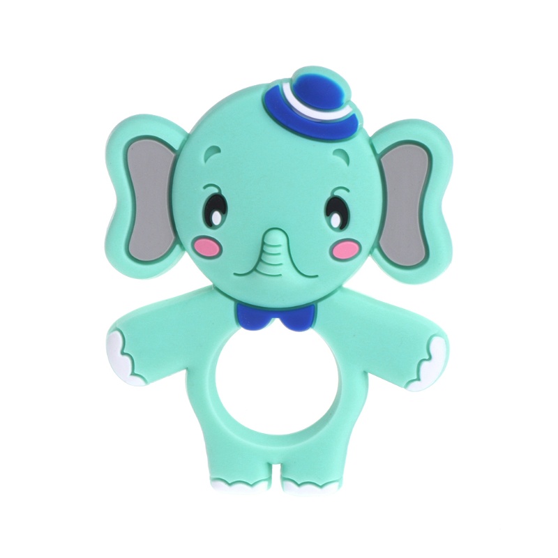 Haha Đồ Chơi Gặm Nướu Cho Bé Hình Chú Voi Bằng Silicone Không BPA DIY