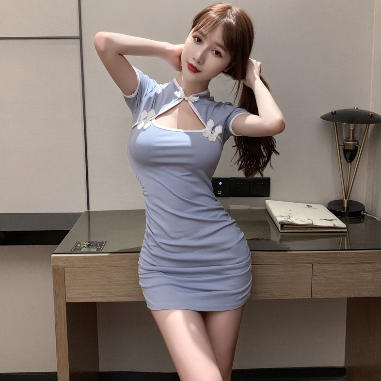 Váy ôm body nhún hông khoét ngực