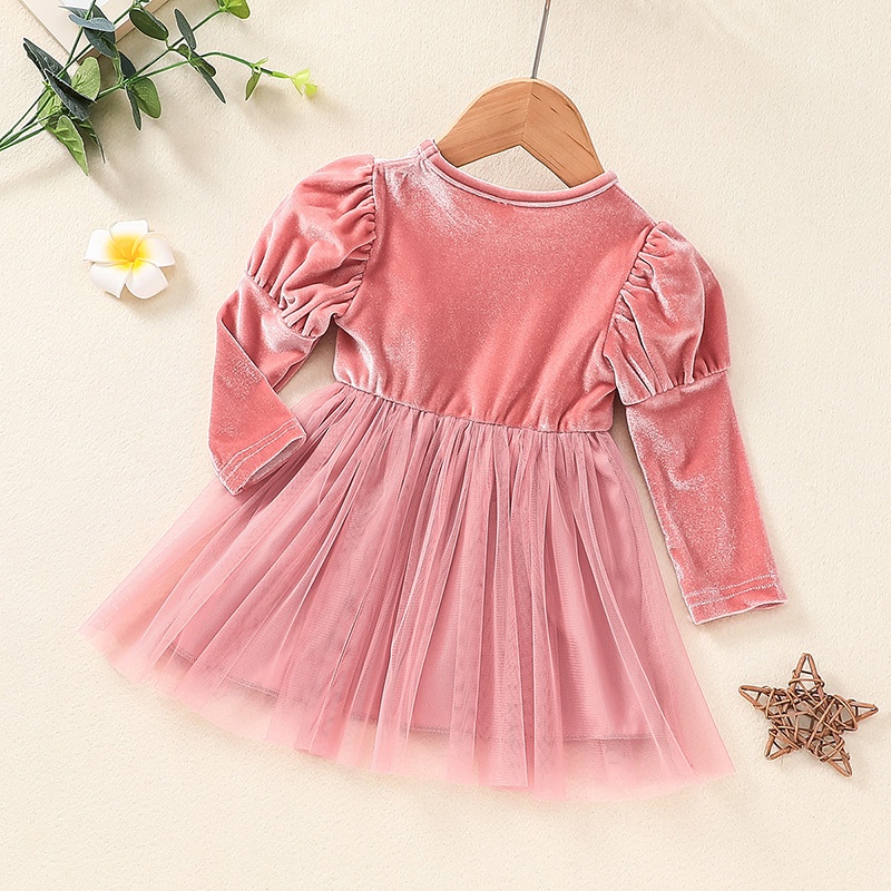 Váy xinh bé gái 3 Tháng - 3 Tuổi dài tay Vải Tuyn Dễ Thương đầm công chúa thời trang cho bé trẻ em sơ sinh