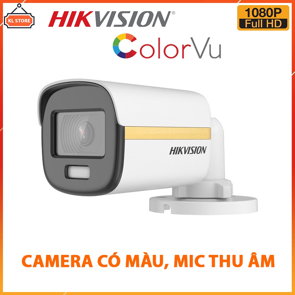 Camera Giám Sát Hikvision Full Color DS-2CE10DF3T-PFS Tích Hợp Mic Thu Âm - Hàng Chính Hãng
