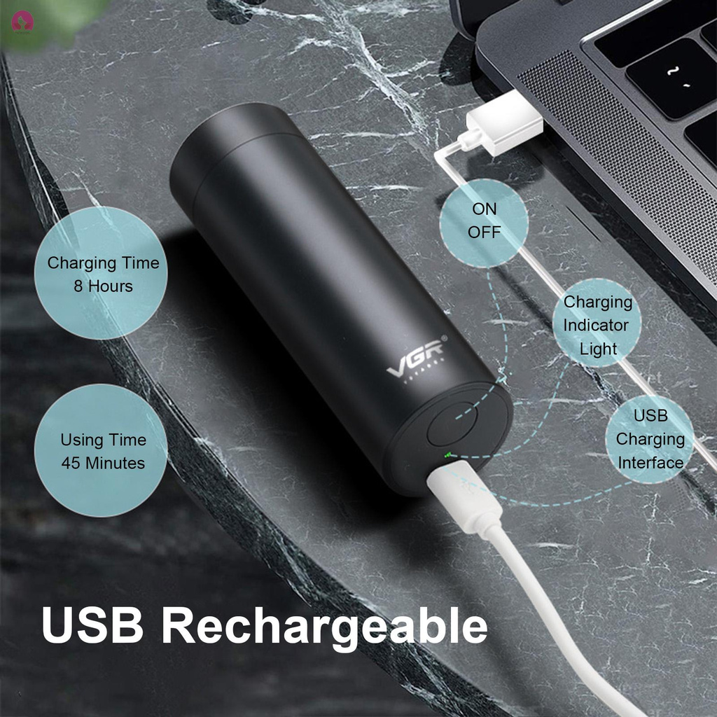 (Hàng Mới Về) Máy Cạo Râu Mini Cầm Tay Sạc Usb Tiện Dụng Cho Nam