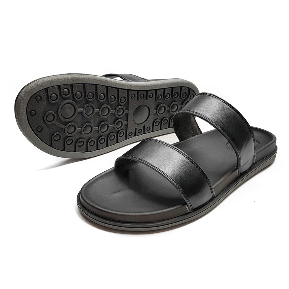 Dép Nam Da Thật Quai Ngang DE5816