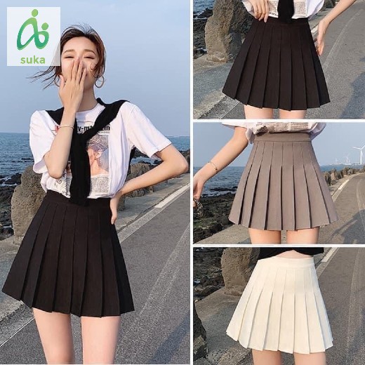 Chân Váy Xếp Ly Cạp Lưng Cao Kiểu Chữ A Phong Cách Hàn Quốc Trẻ Trung Năng Động SK02 | BigBuy360 - bigbuy360.vn