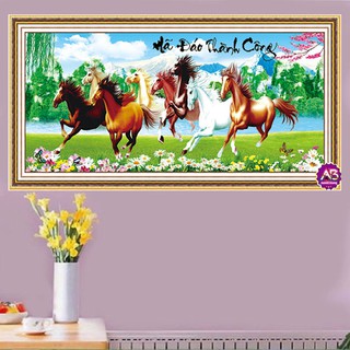 Tranh đính đá Mã đáo thành công DF202 Kích thước 150 x 70cm