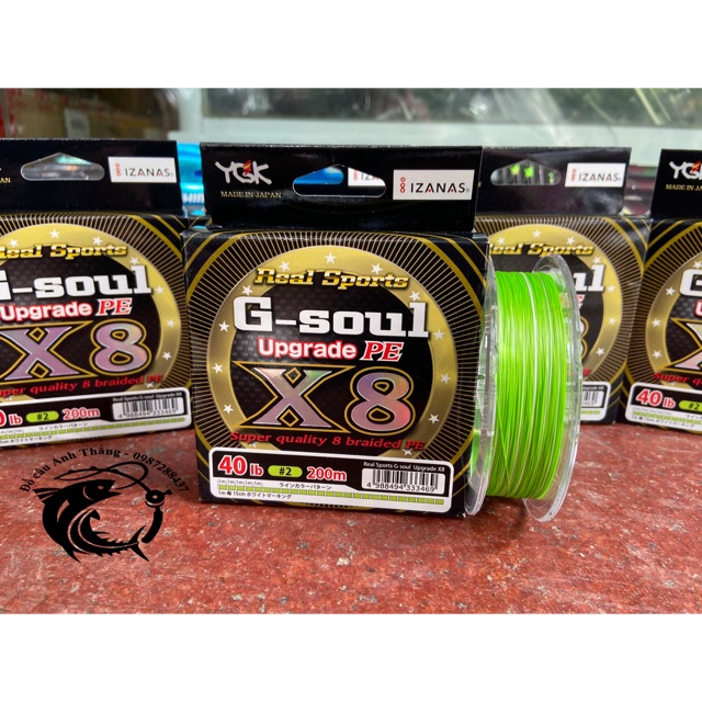 Dù YGK G-SOUL UPGRADE PE X8 200m câu lure, câu lục hàng chính hãng Nhật Bản