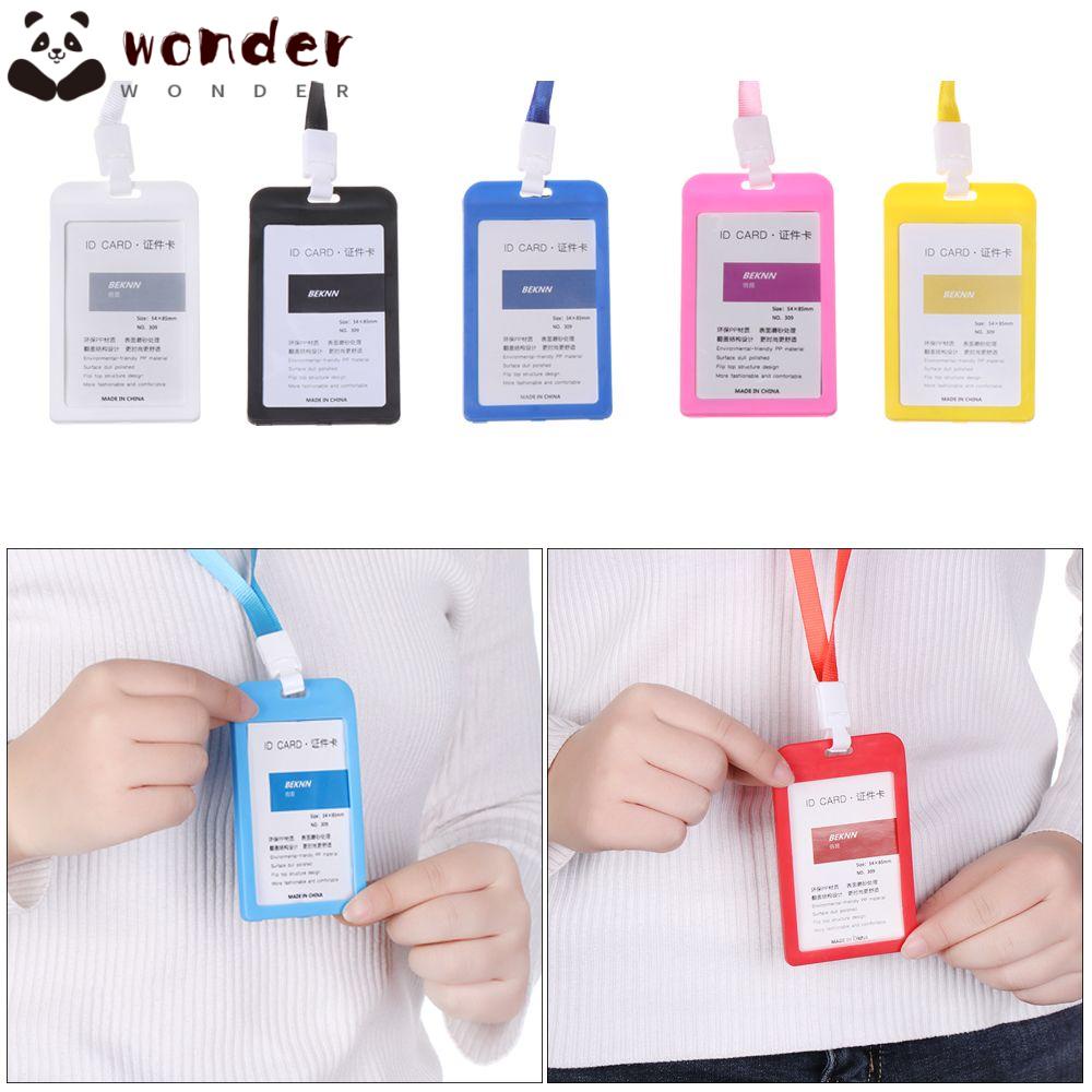 Bao đựng bảng tên bằng silicon kèm dây đeo thời trang cho học sinh và nhân viên văn phòng