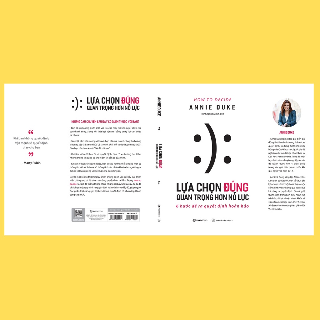 SÁCH - Lựa chọn đúng quan trọng hơn nỗ lực  - Tác giả Annie Duke