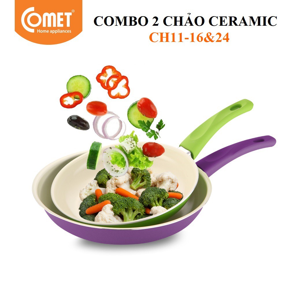 Combo chảo chống dính Ceramic COMET - CH11-16&24