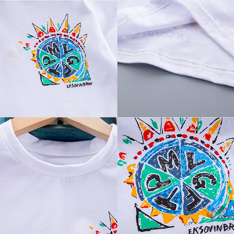 Set Áo Thun Tay Ngắn Kèm Quần Short Thời Trang Cho Bé Trai