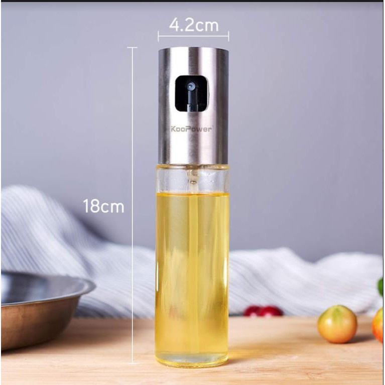 Bình Xịt Dầu Ăn, Chai Xịt Dầu Ăn Thủy Tinh Phun Sương Dùng Cho Nồi Chiên 100ml- T2K Max