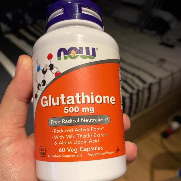 Viên uống Trắng Da Glutathione 500mg 60 viên hãng Now Thuần Chay