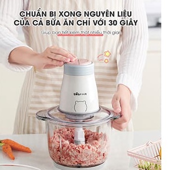 Máy Xay Thịt Đa Năng Bear, Máy Xay Thực Phẩm, Xay Tỏi Ớt, Hạt CÀ Phê, Các Loại Hạt Ngũ Cốc_BẢo Hành Chính Hãng 18 Tháng