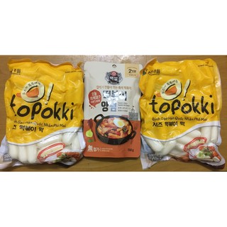 (COMBO) BÁNH GẠO NHÂN PHÔ MAI HÀN QUỐC TOPOKKI 1KG + 150GR SỐT ỚT NẤU TOKBOKKI HÃNG BEKSUL GIÁ RẺ