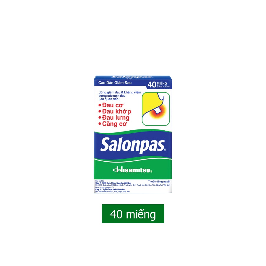 Cao dán giảm đau Salonpas