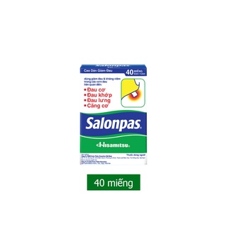 Cao dán giảm đau Salonpas giúp giảm đau vai, lưng, đau khớp, đau đàu, bong gân, chấn thương, bong gân, bầm tím