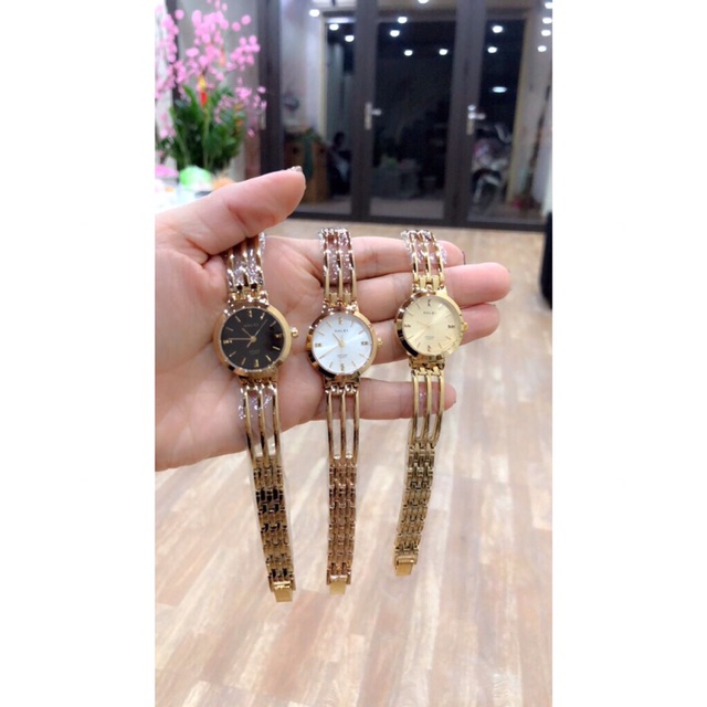 Đồng hồ nữ Halei phong cách hàn quốc dây mạ vàng | BigBuy360 - bigbuy360.vn