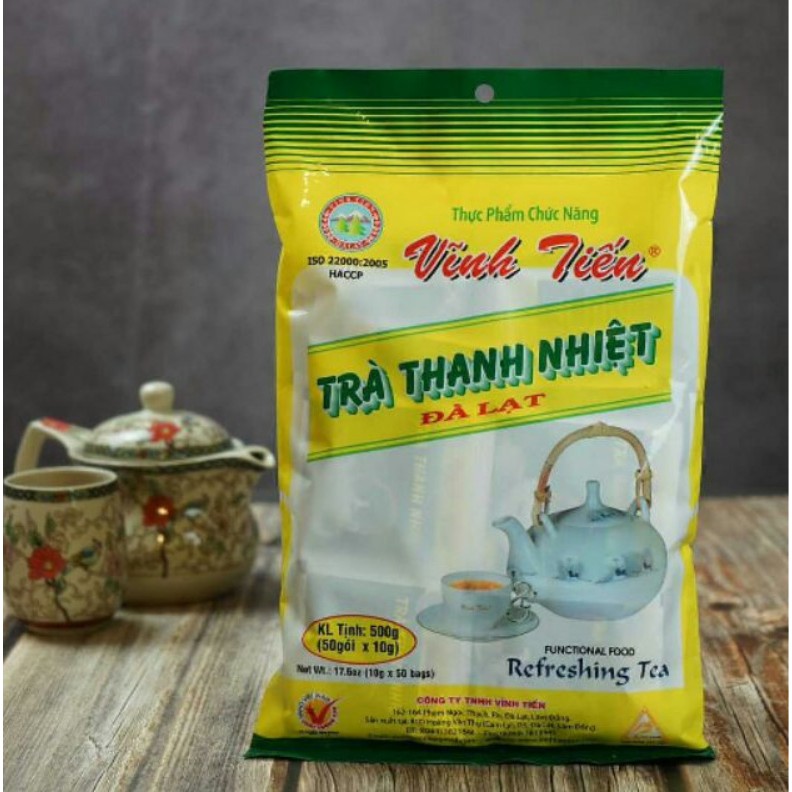Trà Thanh Nhiệt Vĩnh Tiến 50 gói x 10g hảo hạng | BigBuy360 - bigbuy360.vn