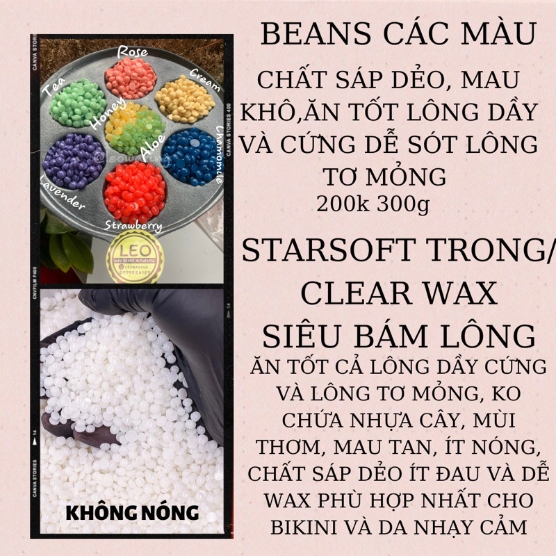 300g sáp nóng Hard wax beans thần thánh ( tặng que wax) GIÁ SỈ