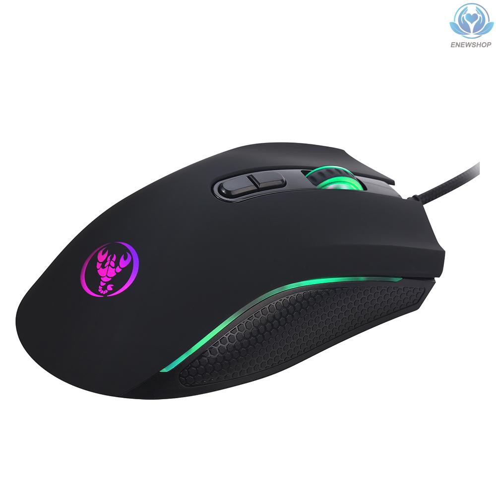 【enew】HXSJ A869 Wired Gaming Mouse 3200DPI 7 Buttons 7 Color LED Optical Computer Mouse Player Mice Gaming Mouse for Pro Gamer