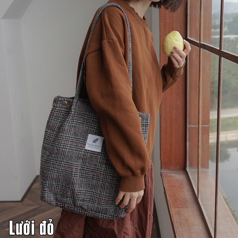 Túi tote dạ Living đeo vai Hàn quốc