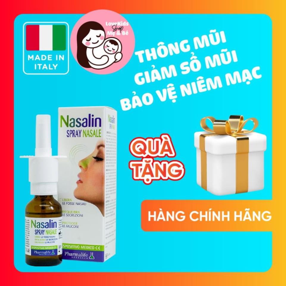 Thông mũi, Giảm sổ mũi, bảo vệ niêm mạc mũi  - Nasalin Spray Nasale [CHÍNH HÃNG]