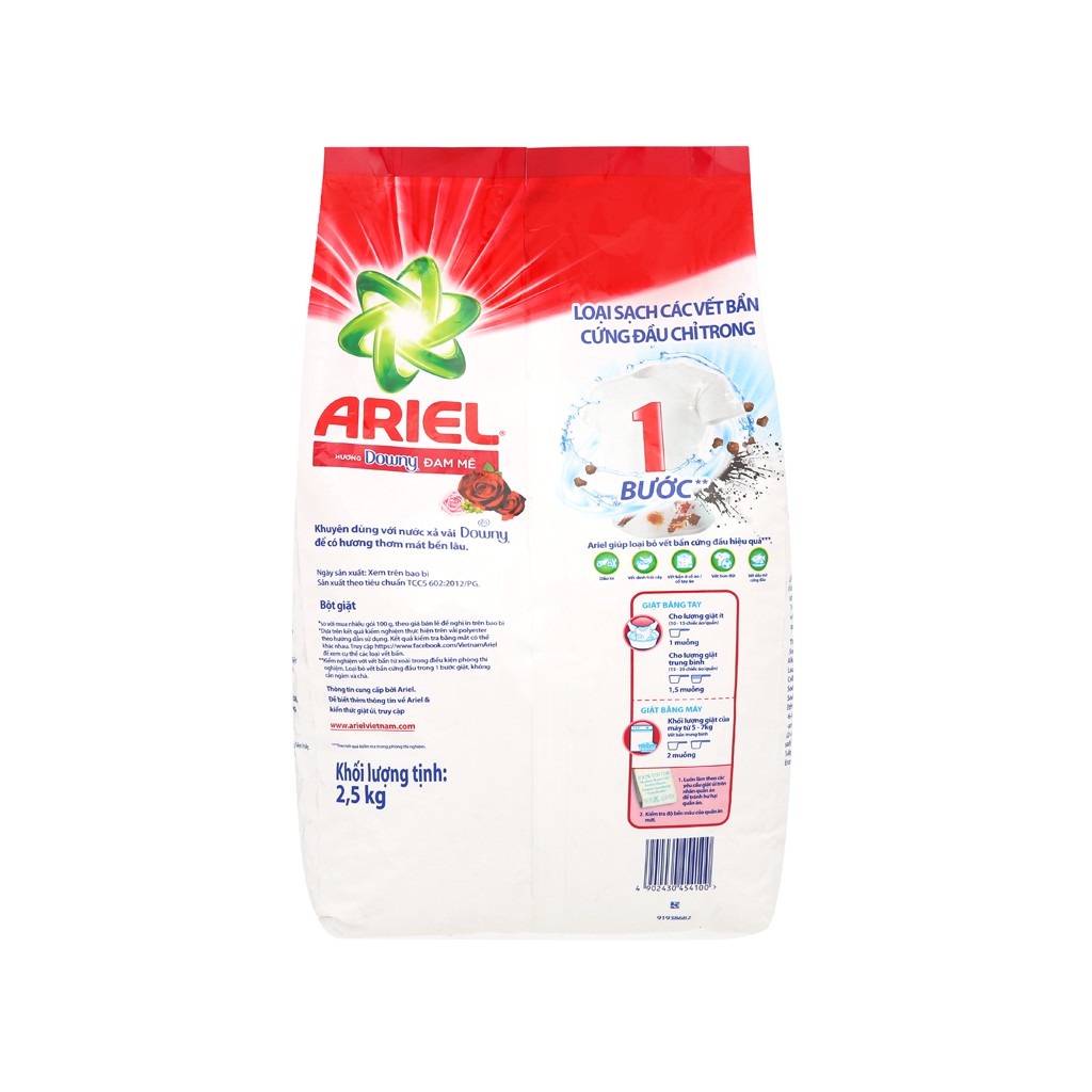 Bột giặt Ariel hương downy đam mê 2.5kg