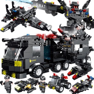Đồ chơi Lắp ghép Lego xếp hình cảnh sát, Lắp ráp oto Robot, Đồ chơi giáo dục NobiToys