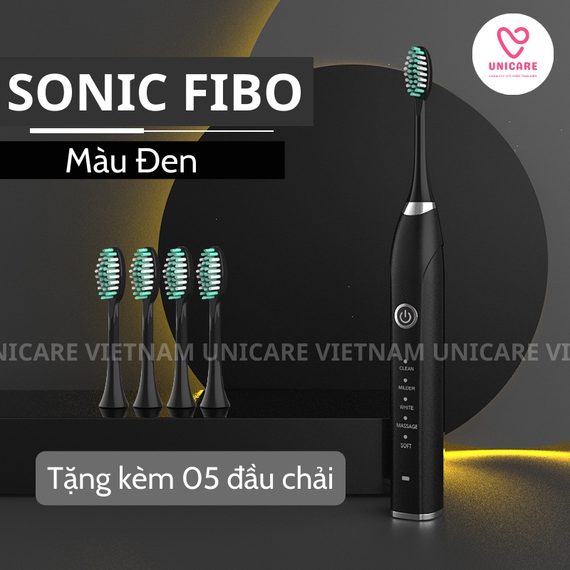 Bàn chải điện Sonic X7, FIBO cao cấp - Bàn chải đánh răng điện đa chức năng cho mọi lứa tuổi - Tặng kèm đầu bàn chải