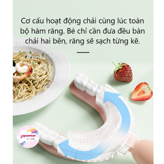 Bàn chải đánh răng chữ U cho bé hình hỏa tiễn từ 1- 8 tuổi