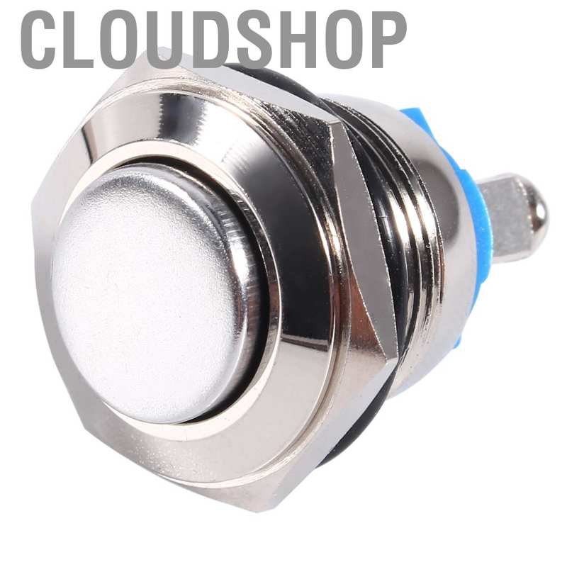 Công Tắc On / Off Dạng Nhấn Bằng Kim Loại Chống Nước 12v 16mm Cho Xe Hơi