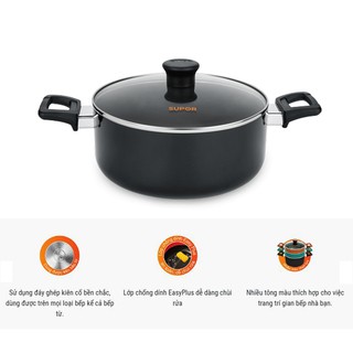 Nồi chống dính đáy từ Supor cao cấp H18203-T