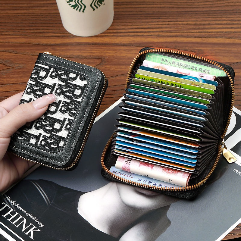 Ví Đựng Thẻ ID / Tiền Xu Chống Khử Từ Phong Cách Retro Cho Nam Và Nữ