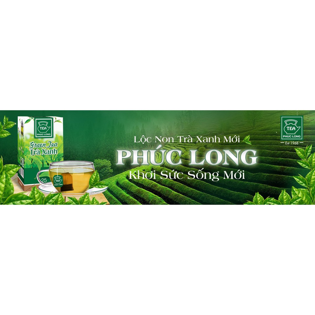 Trà túi lọc Phúc Long Hộp 25 Gói x 2G  - trà phúc long, trà túi lọc - Giastore