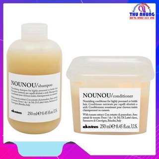 BỘ DẦU GỘI XẢ DAVINES NOUNOU CHO TÓC KHÔ HƯ TỔN DO UỐN NHUỘM CỦA Ý 250ML