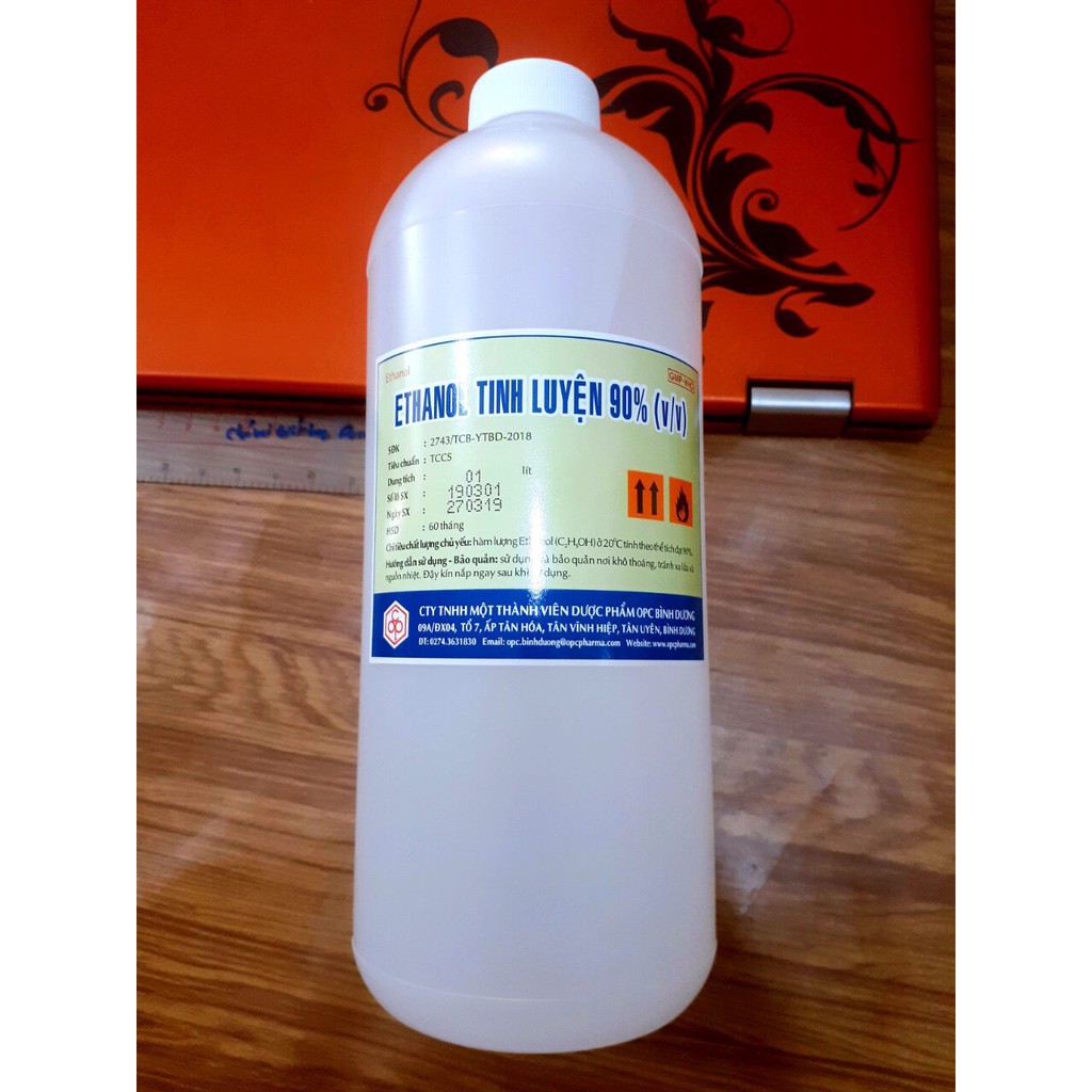 Cồn tinh luyện 90% dược phẩm OPC chai 1000ml - conopc1000