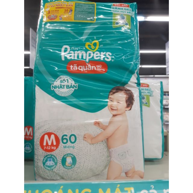 Tã quần pampers giữ dáng đủ size M60/L54/XL48