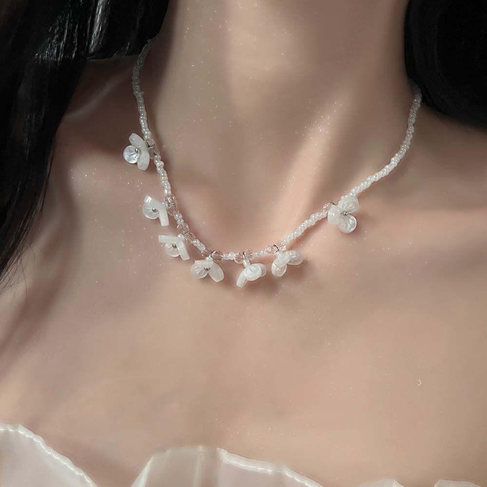 AROMA Vòng cổ Hạt Mặt Hoa Phong Cách Bohemian Thời Trang Mùa Hè