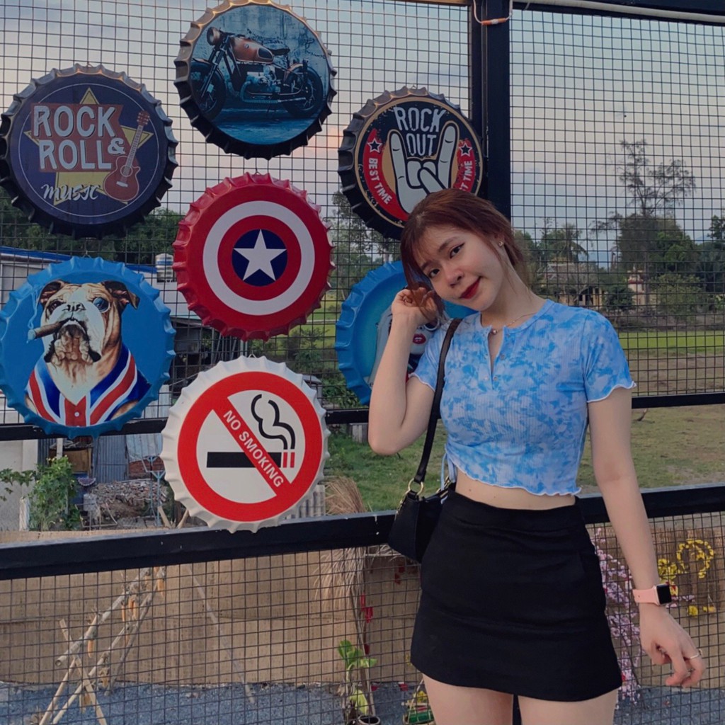 [Mã FAMAYWA giảm 10K đơn 50K] 🌈🌈Áo Croptop loang nút bấm dây rút hông cực chất🌈🌈 - 📸Kèm hình thật📸 | BigBuy360 - bigbuy360.vn