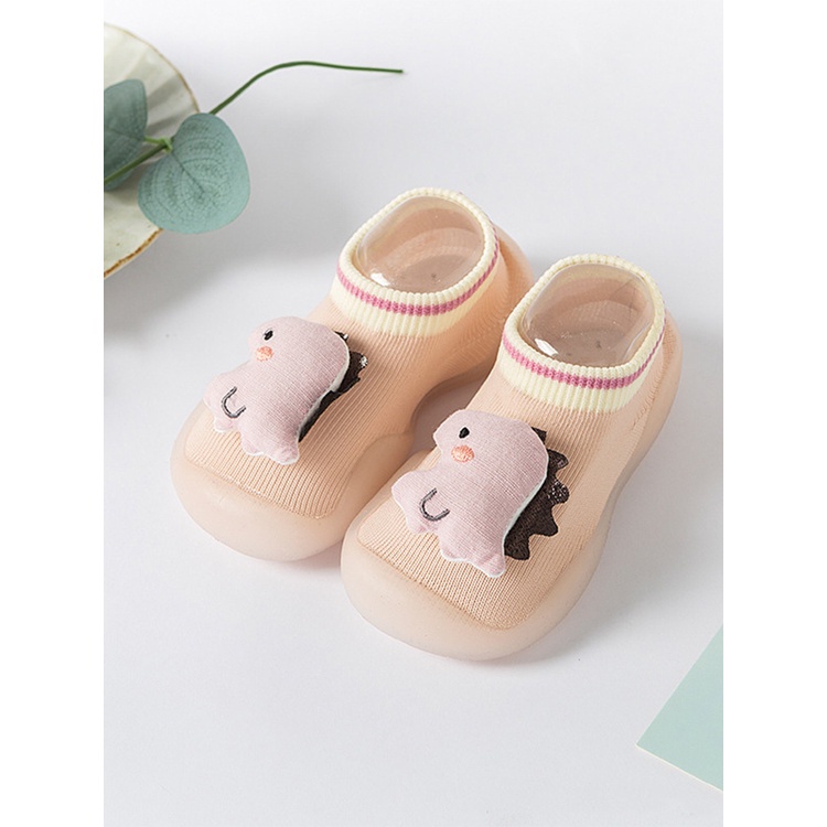 Giày tập đi đế bằng chống trượt co giãn thiết kế nhiều mẫu hoạt hình dễ thương cho bé