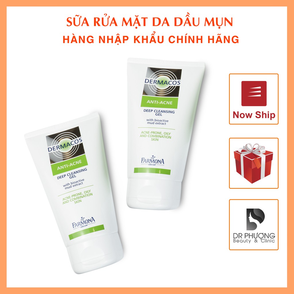 Sữa Rửa Mặt Ngừa Mụn Dermacos Farmona Anti Acne Deep Cleansing Gel - Bác sĩ Mã Phượng