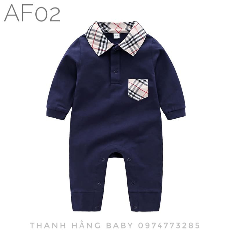 Body Thiếu Gia Dài Tay Cho Bé Thanh Hằng Baby từ 3 -13 Kg