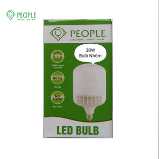 Bóng đèn led bulb - pp-30w - as trắng - đui xoáy - bulb nhôm