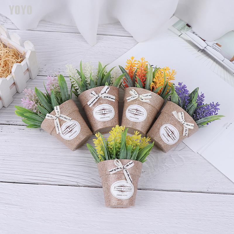 Chậu cây/hoa giả mini trang trí dễ thương xinh xắn
